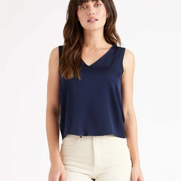 Quince Washable Stretch Silk Tank - Picture 1 of 6